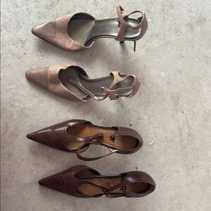 Elegant Brown and Tan Women's Heels